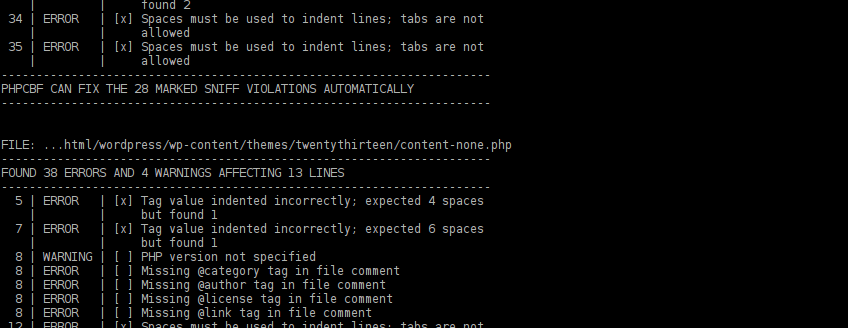 PHP Code Sniffer