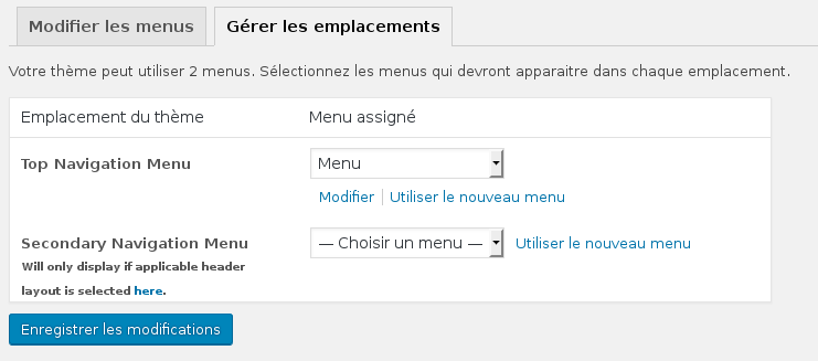 Comment créer un menu personnalisé sous Wordpress
